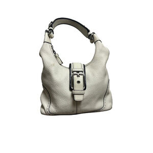Y2K Coach Hampton Soho 5054 in bone whiteHobo Shoulder Bag Pebbled Leather